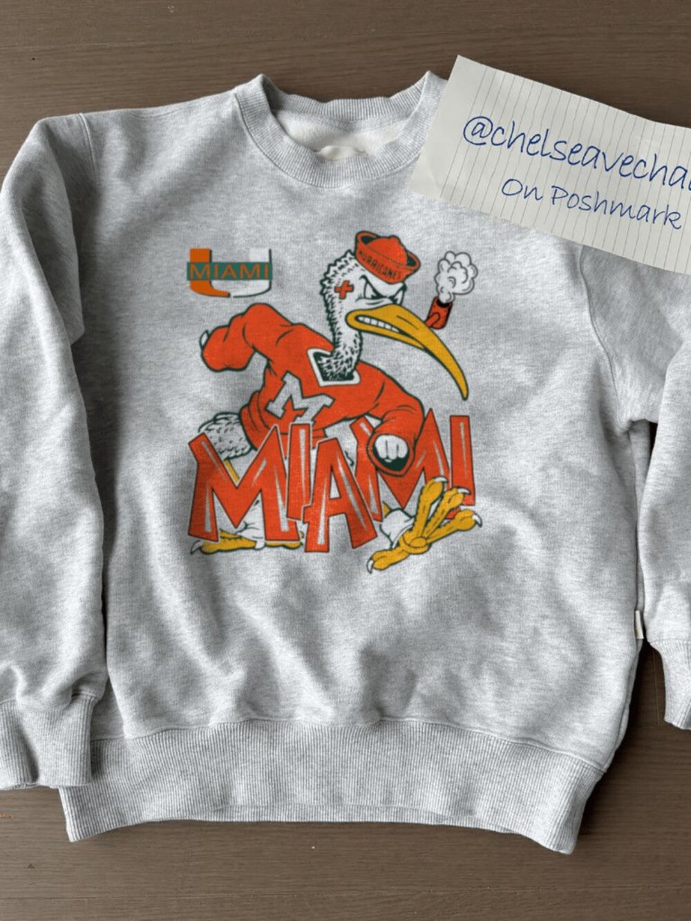 Vintage Miami Hurricanes NCAA Sweatshirt, University of Miami Hurricanes Shirt